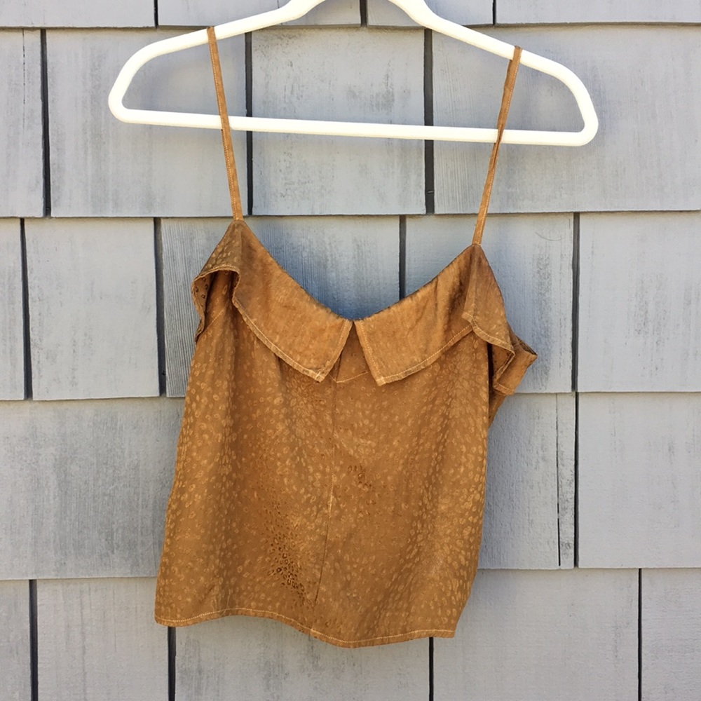 Gold Lacausa cropped tank